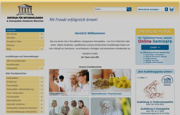 Vorschau von www.zfn.de, Zentrum für Naturheilkunde