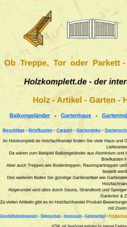 Vorschau der mobilen Webseite www.holzkomplett.de, Holzkomplett, Denis Richter