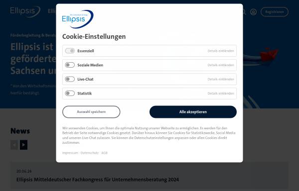 Vorschau von www.ellipsis.de, Ellipsis Gesellschaft für Unternehmensentwicklung mbH
