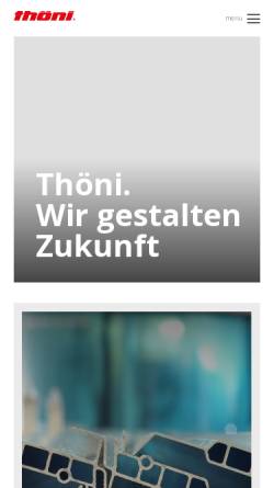 Vorschau der mobilen Webseite www.thoeni.com, Thöni Industriebetriebe GmbH