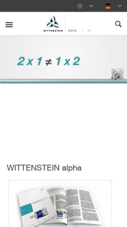 Vorschau der mobilen Webseite www.wittenstein-alpha.de, Wittenstein AG