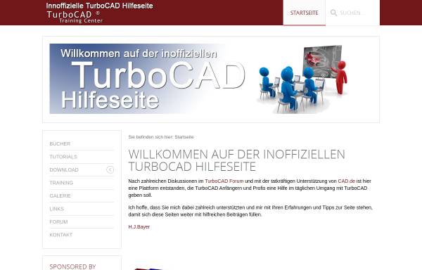 Vorschau von turbocad.cad.de, TurboCad Hilfeseiten
