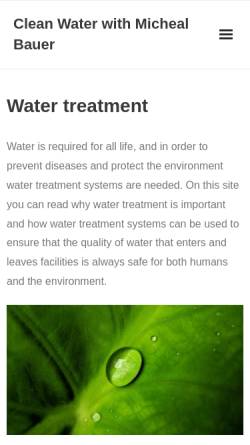 Vorschau der mobilen Webseite www.bauer-wt.com, Bauer Watertechnology