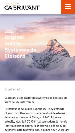 Vorschau der mobilen Webseite www.cabrillant.swiss, Cabrillant AG