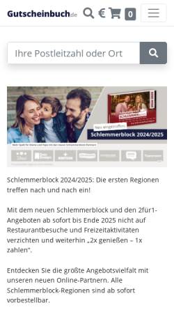 Vorschau der mobilen Webseite www.schlemmerblock.de, Schlemmerblock