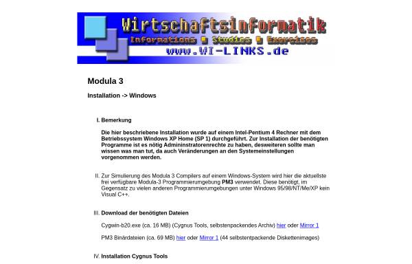 Vorschau von www.1o0.de, Modula 3 für Windows