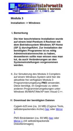 Vorschau der mobilen Webseite www.1o0.de, Modula 3 für Windows