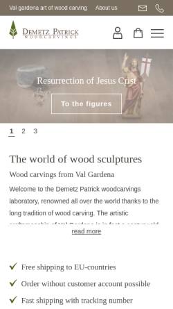 Vorschau der mobilen Webseite www.dp-woodcarvings.com, DP-woodcarvings