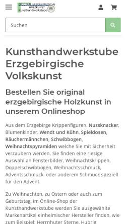 Vorschau der mobilen Webseite www.kunsthandwerkstube.de, Kunsthandwerkstube Büttner