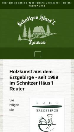 Vorschau der mobilen Webseite www.schnitzerhaeusl.de, Schnitzer Häus'l Reuter