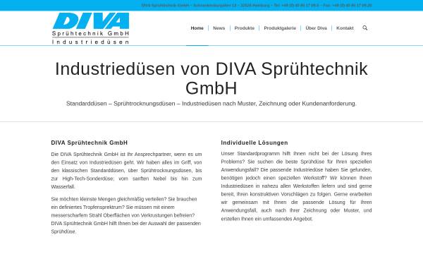 Vorschau von www.diva-duesen.de, DIVA Sprühtechnik GmbH