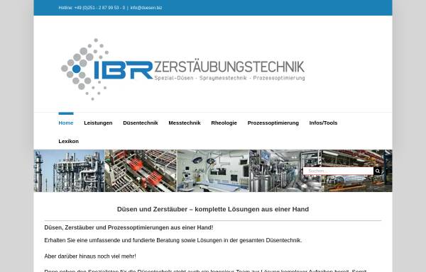 Vorschau von www.duesen.biz, IBR Zerstäubungstechnik GmbH