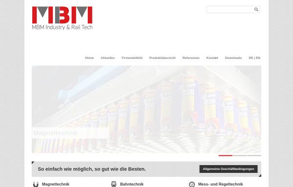 Vorschau von www.mbm-industrietechnik.at, MBM Industrietechnik Vertriebsges. m.b.H.