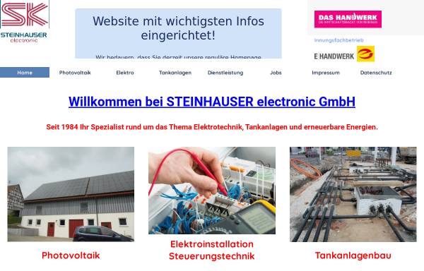 Vorschau von www.steinhauser-gmbh.de, Steinhauser Electronic GmbH