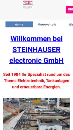 Vorschau der mobilen Webseite www.steinhauser-gmbh.de, Steinhauser Electronic GmbH