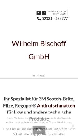 Vorschau der mobilen Webseite www.w-bischoff.de, Wilhelm Bischoff GmbH