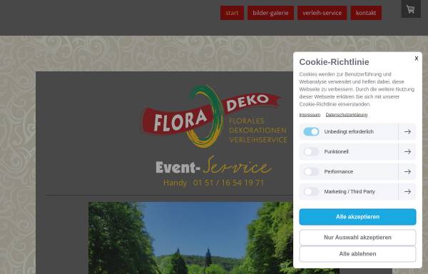 Vorschau von flora-deko.com, Flora-Deko, Jochen Oesterle