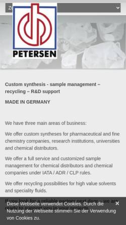 Vorschau der mobilen Webseite www.syntheselabor.de, Chemische Laboratorien Dr. Ch. Mark