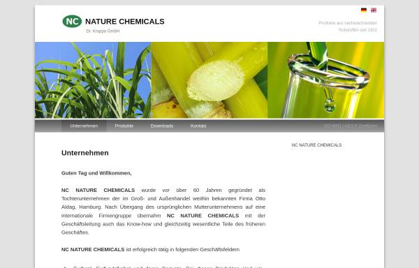 Vorschau von www.nc-naturechemicals.de, Dr. Kruppa GmbH