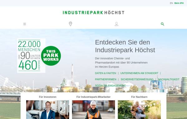 Vorschau von www.industriepark-hoechst.com, Industriepark Höchst
