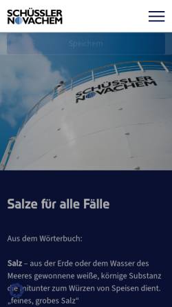 Vorschau der mobilen Webseite www.novachem.de, Schüssler Novachem GmbH - Halle/Saale