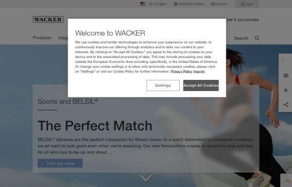 Vorschau von www.wacker.com, Wacker Chemie AG