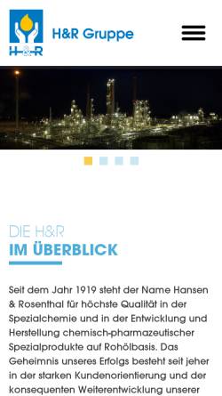 Vorschau der mobilen Webseite www.hur-wasag.de, Wasag Chemie AG