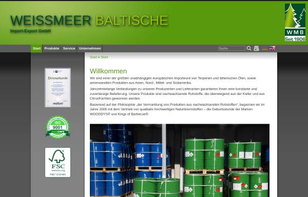 Vorschau von www.weissmeer.de, Weissmeer Baltische Import - Export GmbH