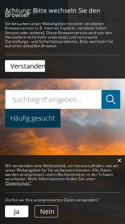 Vorschau der mobilen Webseite www.uetikonamsee.ch, Zeochem AG