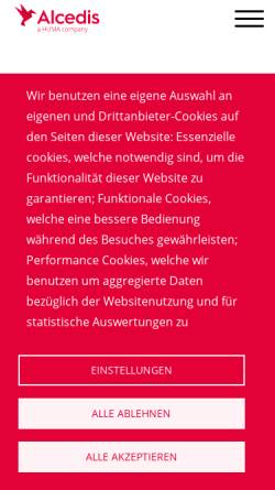 Vorschau der mobilen Webseite www.alcedis.de, Alcedis GmbH