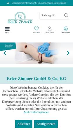 Vorschau der mobilen Webseite www.erler-zimmer.de, Erler-Zimmer GmbH & Co. KG