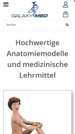 Vorschau der mobilen Webseite www.galaxymed.de, Galaxymed - Anatomie-Modelle