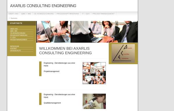 Vorschau von www.axarlis.de, Axarlis Consulting Engineering, Inh. Dipl.-Ing. P. Axarlis