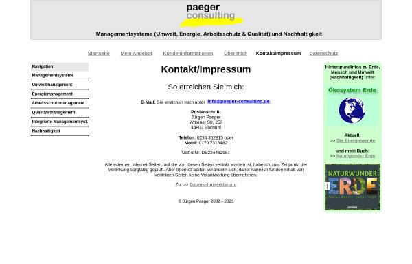 Vorschau von paeger-consulting.de, Paeger Consulting
