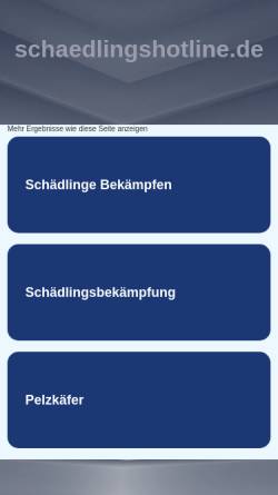 Vorschau der mobilen Webseite www.schaedlingshotline.de, Wilfrieds Schädlingsforum