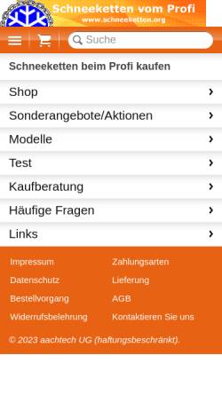 Vorschau der mobilen Webseite www.schneeketten-profi.de, Schneekettenprofi