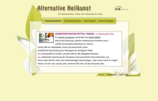 Vorschau von www.alternativeheilkunst.de, Alternative Heilkunst