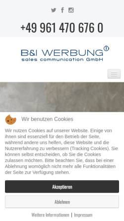 Vorschau der mobilen Webseite www.werbefirma.de, B&I WERBUNG sales communication GmbH