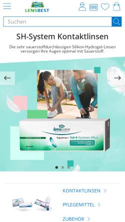 Vorschau der mobilen Webseite www.lensbest.de, Lensbest - 4Care AG