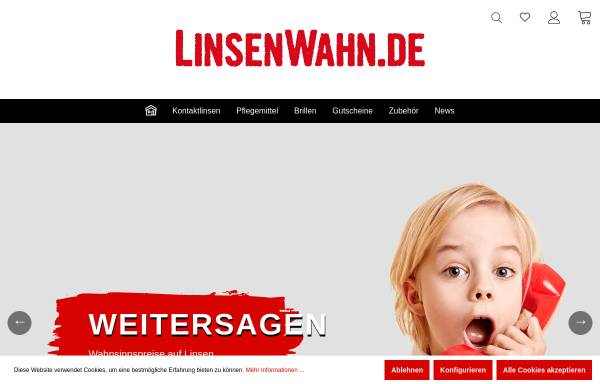Vorschau von www.linsenwahn.de, Schönweitz Optic GmbH