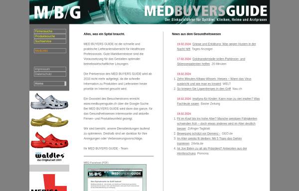 Vorschau von www.medbuyersguide.ch, MED. Buyers Guide by Admedia AG