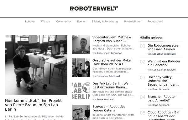 Vorschau von www.roboterwelt.de, Roboterwelt
