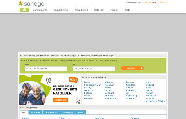 Vorschau von www.sanego.de, Sanego
