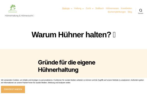 Vorschau von www.huehnerzucht.de, Huehnerhof.net - Das digitale Hühnerbuch