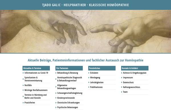 Vorschau von www.tjado-galic.de, Ausbildung für Klassische Homöopathie