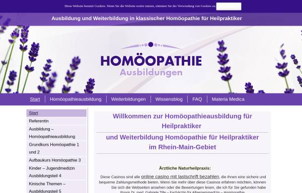 Vorschau von www.homoeopathie-ausbildungen.de, Homöopathie Ausbildungen