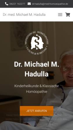 Vorschau der mobilen Webseite www.med-homoeopathie.de, Medizinische Homöopathie Weiterbildung und Supervision