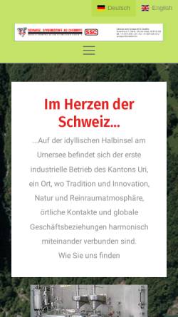 Vorschau der mobilen Webseite www.cheddite.ch, Schweiz. Sprengstoff AG Cheddite