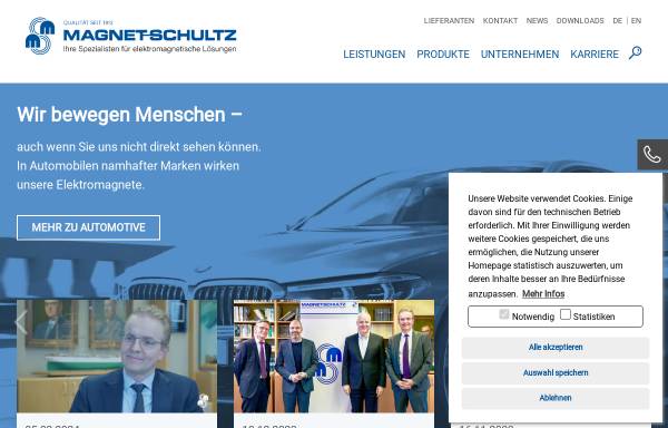 Vorschau von www.magnet-schultz.de, Magnet Schultz GmbH & Co. Fabrikations- und Vertriebs KG
