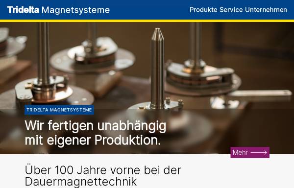 Vorschau von www.tridelta-magnetsysteme.de, Tridelta Dortmund GmbH